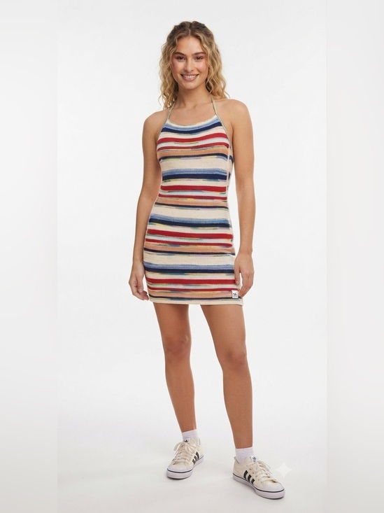 adidas Dresses & Skirts - adidas x KSENIASCHNAIDER Lifestyle Stripe Halter Cotton Blend Minidress
